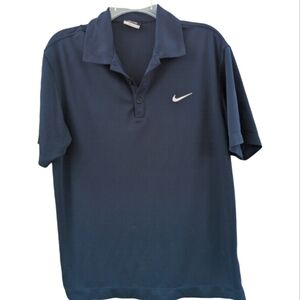 Nike Golf Dri-Fit navy textured performance polo Medium